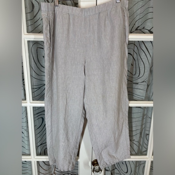J Jill Love Linen M Linen Elasticc Waistband Pull on Lagenlook Pant - Picture 1 of 8